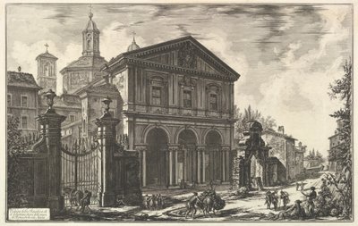 View of the Basilica of San Sebastiano fuori delle mura [St. Sebastian outside the Walls] on the Appian Way, from Roman Views by Giovanni Battista Piranesi