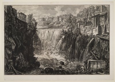 View of the Grand Cascade at Tivoli by Giovanni Battista Piranesi