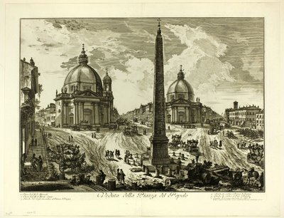 View of the Piazza del Popolo, from Views of Rome by Giovanni Battista Piranesi