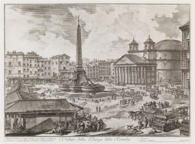 View of the Piazza della Rotonda, from the series Vedute di Roma by Giovanni Battista Piranesi