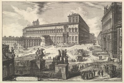 View of the Piazza di Monte Cavallo, from Vedute di Roma Roman Views by Giovanni Battista Piranesi