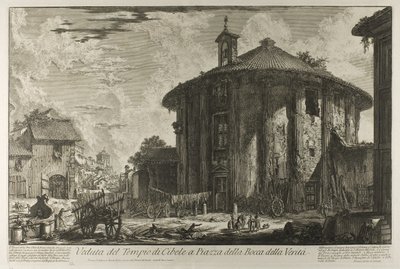 View of the Temple of Cybele in the Piazza of the Bocca della Verità, from Views of Rome by Giovanni Battista Piranesi