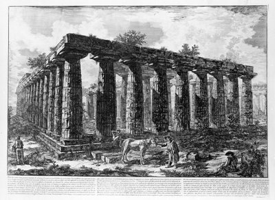 View of the Temples of Paestum by Giovanni Battista Piranesi