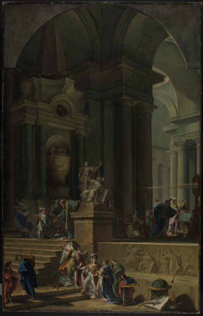 An Allegorical Monument to Sir Isaac Newton by Giovanni Battista Pittoni