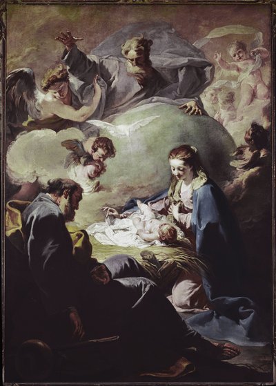 Nativity with the Almighty and the Holy Spirit by Giovanni Battista Pittoni