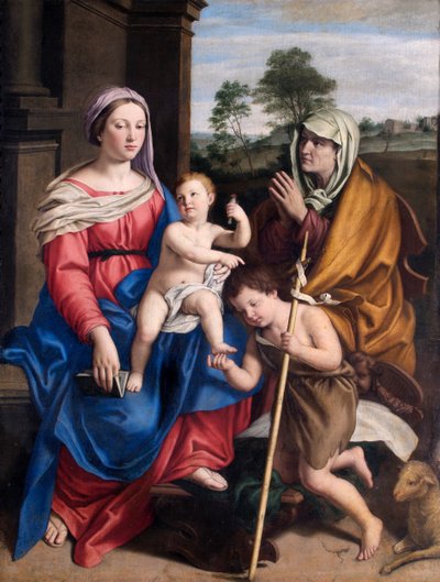The Virgin and Child with St Elizabeth and the Infant St John by Giovanni Battista Salvi da Sassoferrato