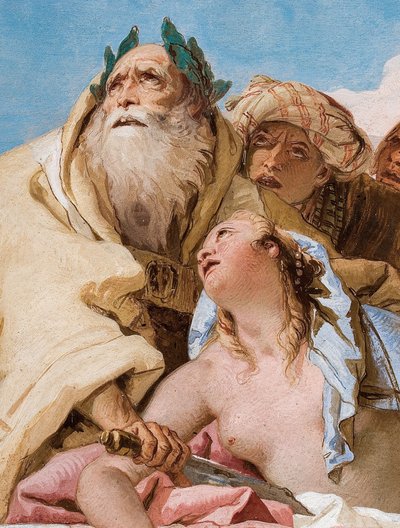 Calchas and Iphigenia from The Sacrifice of Iphigenia (detail) by Giovanni Battista Tiepolo