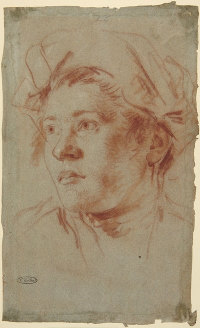 Head of a Youth Wearing a Hat by Giovanni Battista Tiepolo