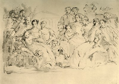 Sketch for a Group Portrait, Mid 18th Century, 1928 by Giovanni Battista Tiepolo