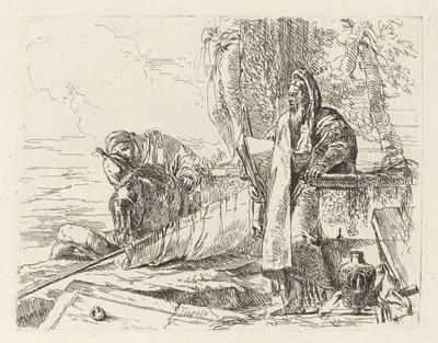 Standing Philosopher and Two Other Figures (from Various Capriccios) by Giovanni Battista Tiepolo