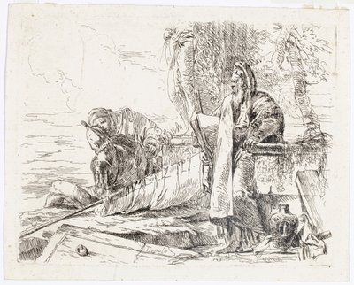 Standing Philosopher with a Large Book, from Vari Capricci by Giovanni Battista Tiepolo