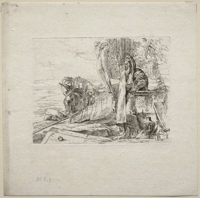 Various Caprices: The Philosopher Standing with Book by Giovanni Battista Tiepolo