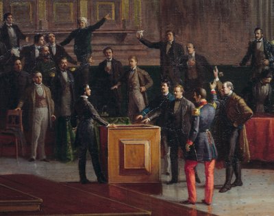 Temporary government of Venice choosing resistance to bitter end (1849) by Giovanni Battista della Libera