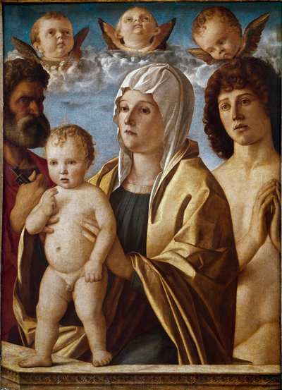 Virgin with Child with St Peter and St Sebastian by Giovanni Bellini