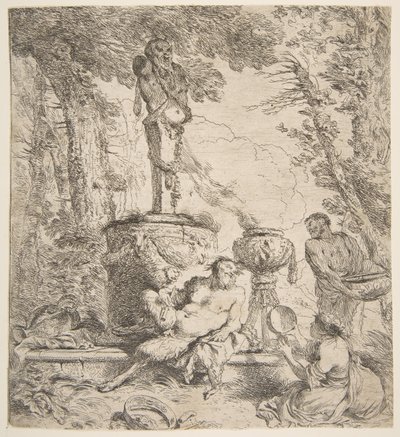 Bacchanal Before an Altar to the Gods, ca. 1645 by Giovanni Benedetto Castiglione