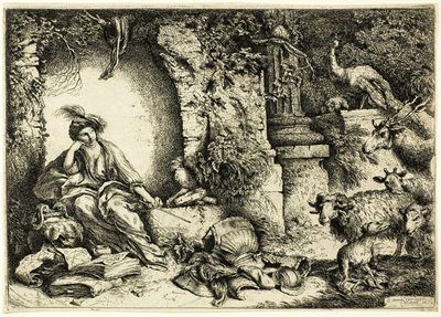 Circe with Companions of Ulysses Changed into Animals by Giovanni Benedetto Castiglione