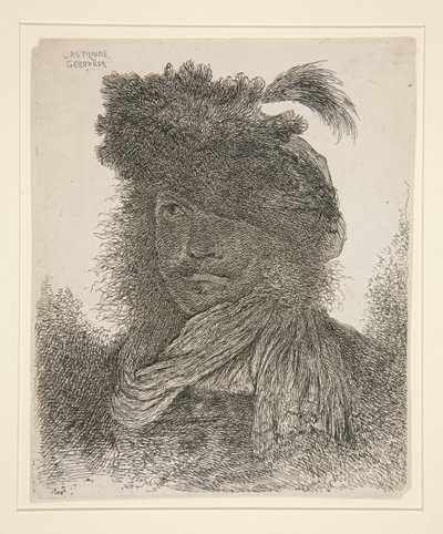 Man Looking Forward with his Face in a Shadow by Giovanni Benedetto Castiglione