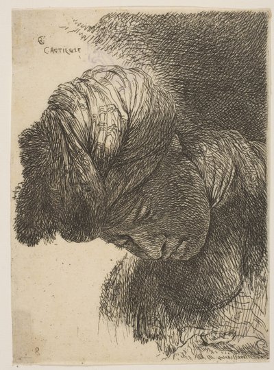 Young Man with His Head Lowered, ca. 1645-1650 by Giovanni Benedetto Castiglione