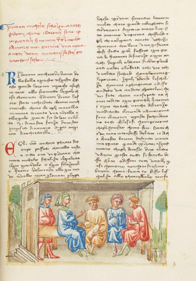 Decameron, When God Learned to Draw - Michele Scalza and the Young Men, Sixth Day, Tale 6. by Giovanni Boccaccio