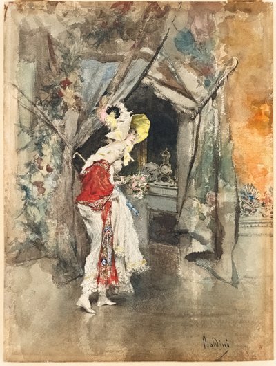 An Elegant Woman in an Interior by Giovanni Boldini