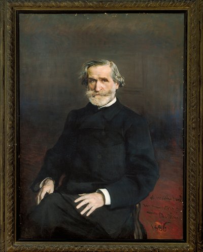 Portrait of Italian composer Giuseppe Verdi by Giovanni Boldini