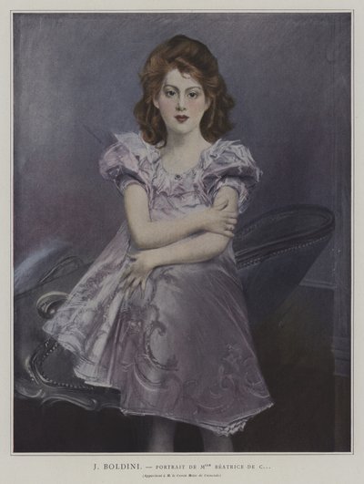 Portrait of Mademoiselle Beatrice de C... by Giovanni Boldini