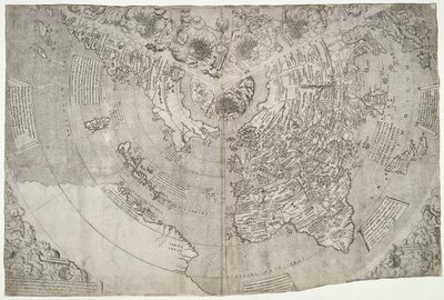 World Map, Mundu [sic] Spericum... Cognosces Diligentia Joani Mathei Contareni, by Contarini, Giovanni and Francesco Rosselli by Giovanni Contarini