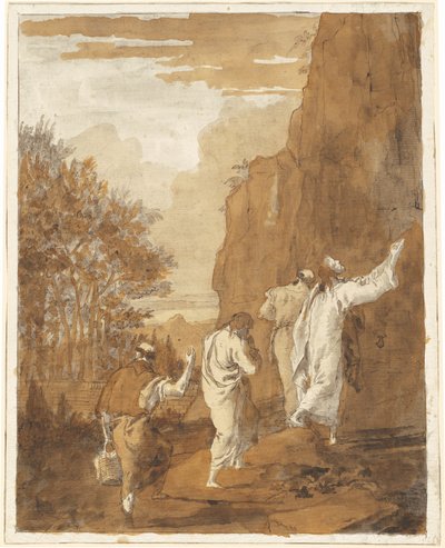 Christ Leading Peter, James, and John to the High Mountain for the Transfiguration by Giovanni Domenico Tiepolo