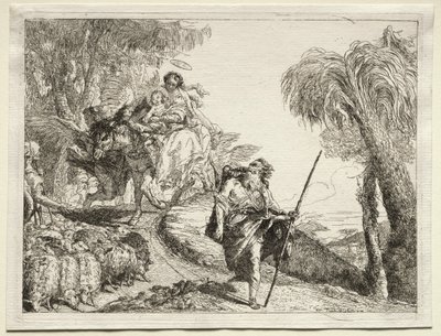 Flight into Egypt: The Holy Family and the Flock of Sheep by Giovanni Domenico Tiepolo
