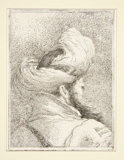 Head of a Turk, from the series Raccolta di Teste, Libro Secondo (Collection of Heads, Book Two) by Giovanni Domenico Tiepolo