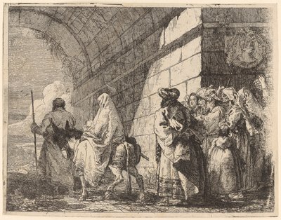 The Holy Family Leaves the City by Giovanni Domenico Tiepolo