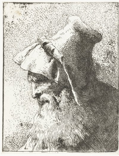 Man with Beard and Hat (Collection of Heads) by Giovanni Domenico Tiepolo