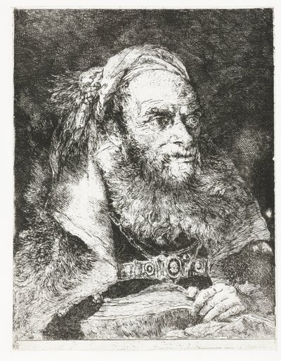 Man with Open Book by Giovanni Domenico Tiepolo