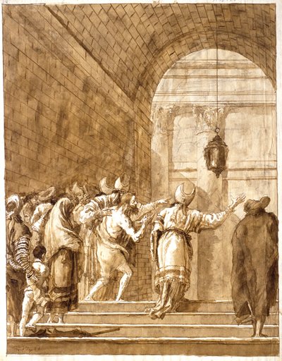 Nebuchadnezzar Returning from the Wilderness to His Palace by Giovanni Domenico Tiepolo