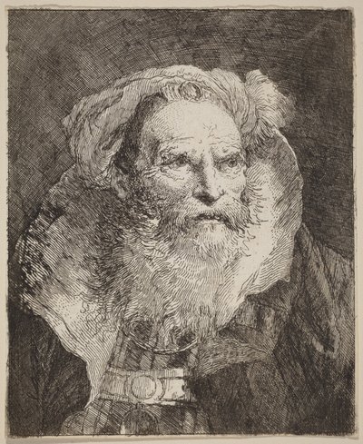 Old Man Meditating by Giovanni Domenico Tiepolo