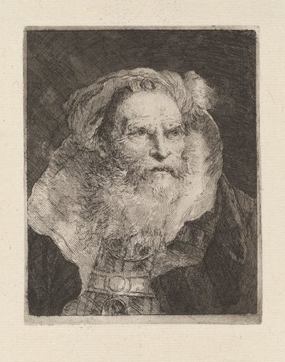 Old Man Meditating, from the Collection of Heads by Giovanni Domenico Tiepolo