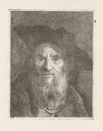 Old Man with a Hat, from the Collection of Heads by Giovanni Domenico Tiepolo