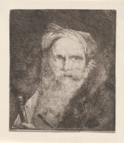 Old Man with a Sword, from the Raccolta di Teste (Collection of Heads) by Giovanni Domenico Tiepolo