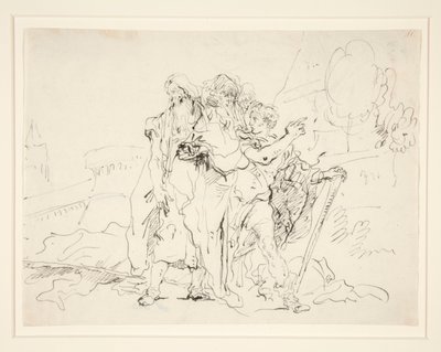 Priam and Companions Outside the Walls of Troy by Giovanni Domenico Tiepolo