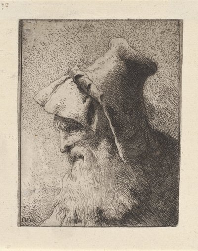 Profile of an Elderly Man with a Beard, from the Collection of Heads by Giovanni Domenico Tiepolo