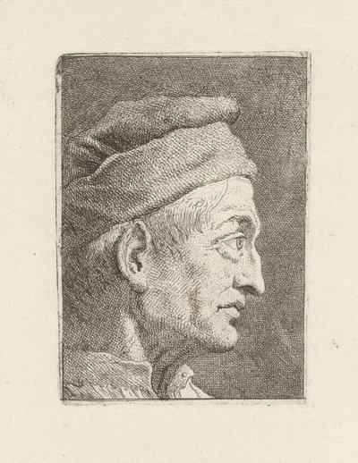 Profile of an Old Man, from the Collection of Heads by Giovanni Domenico Tiepolo