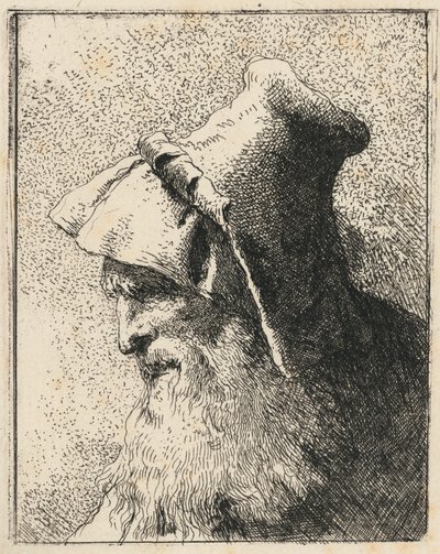 Profile of an Old Man with a Beard by Giovanni Domenico Tiepolo