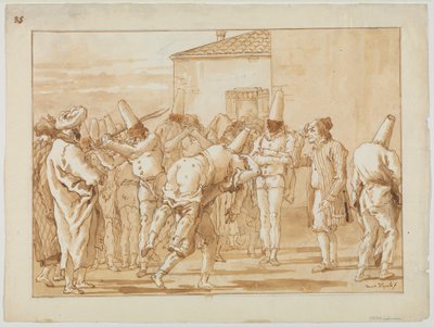 The Flogging of Punchinello by Giovanni Domenico Tiepolo