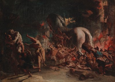 The Greeks Sacking Troy by Giovanni Domenico Tiepolo