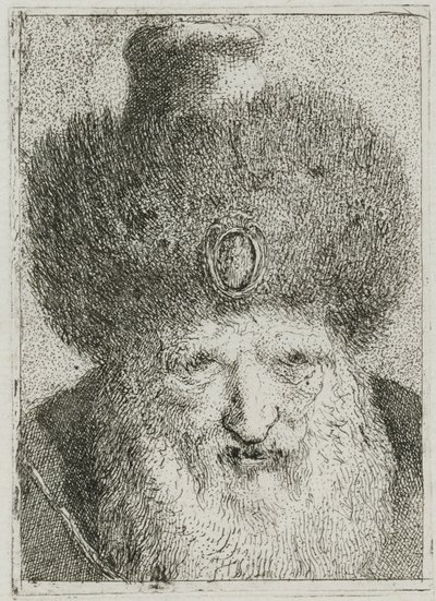 Turk with Fur Hat, from the Raccolta di Teste (Collection of Heads) by Giovanni Domenico Tiepolo
