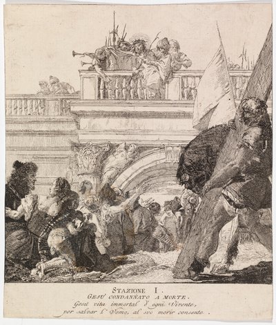 Via Crucis - Station I. Jesus is Condemned to Death by Giovanni Domenico Tiepolo