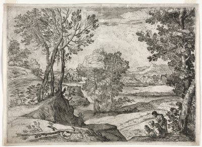 Landscape with a Family by Giovanni Francesco Grimaldi