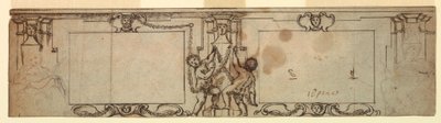 Project for Carved Panelling, 1650 by Giovanni Francesco Romanelli