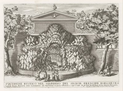 Fountain in the Villa Borghese in Rome by Giovanni Francesco Venturini