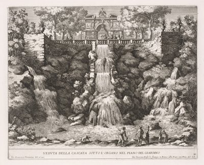 View of the Waterfall Under the Organ in the Garden by Giovanni Francesco Venturini